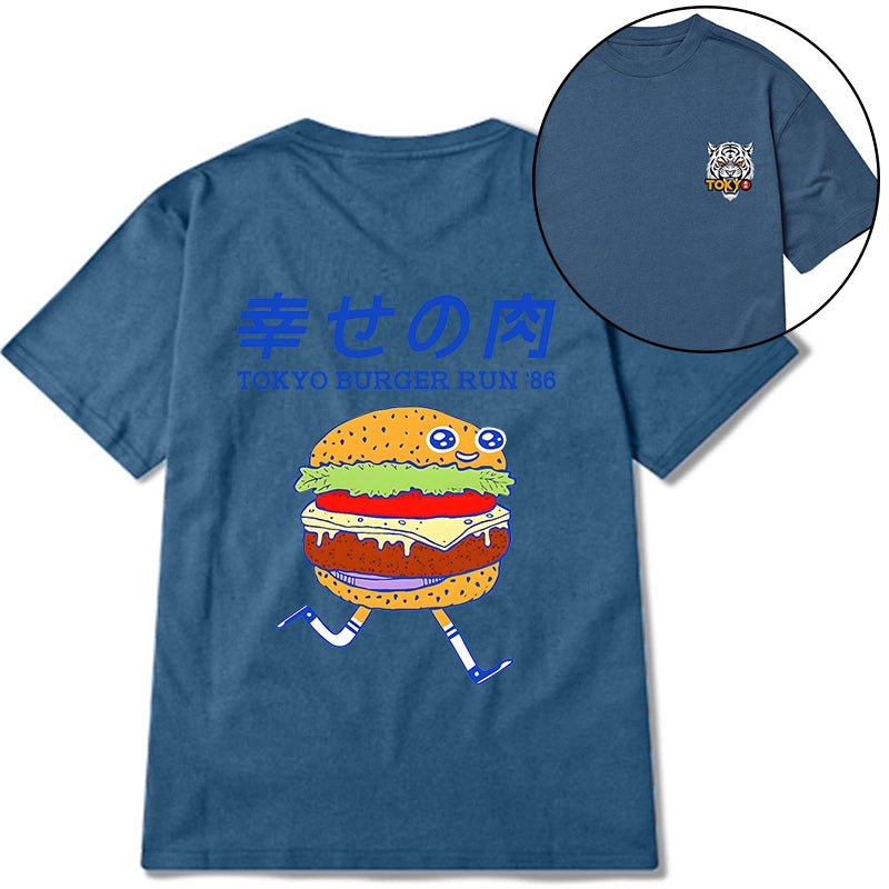 Tokyo-Tiger Tokyo Burger Run Japanese Front Back Classic T-Shirt