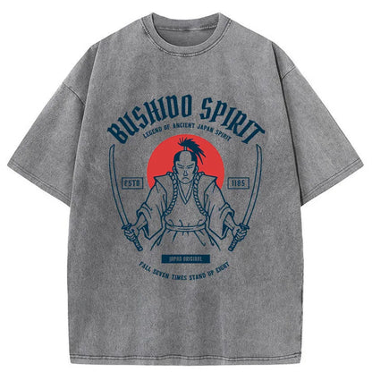 Tokyo-Tiger Samurai With Two Swords Washed T-Shirt