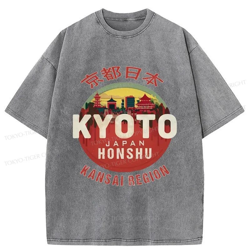 Tokyo-Tiger Travel Tokyo Japan Washed T-Shirt