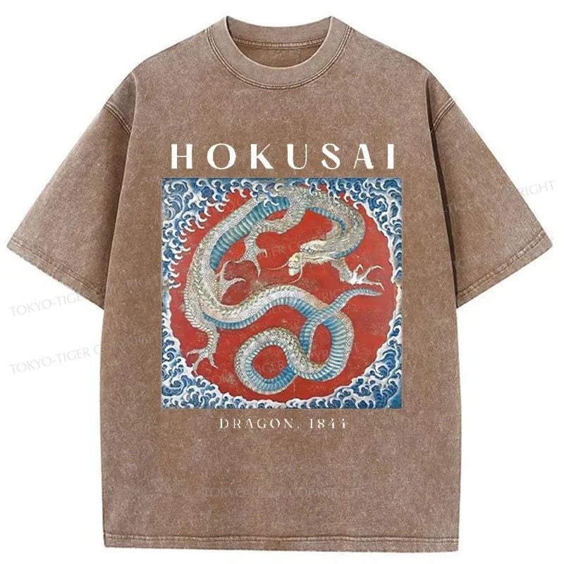 Tokyo-Tiger Japanese Dragon Washed T-Shirt