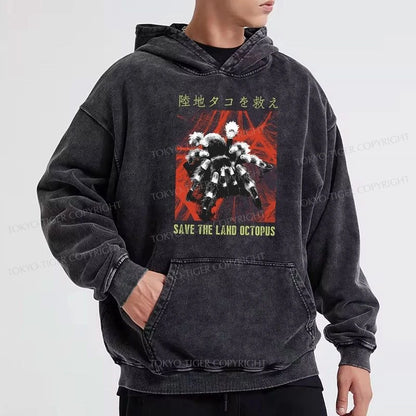 Tokyo-Tiger Real Scary Spiders Washed Hoodie