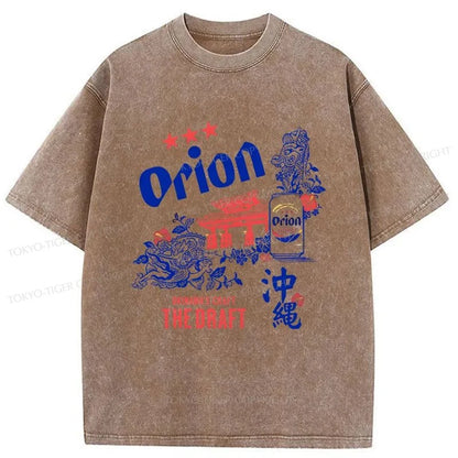 Tokyo-Tiger Orion Beer With Okinawa Washed T-Shirt