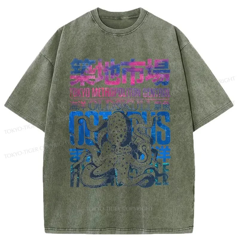 Tokyo-Tiger Vintage Tsukiji Fish Market Washed T-Shirt