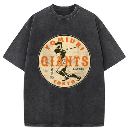Tokyo-Tiger Yomiuri Giants Shigeru Nagashima Washed T-Shirt