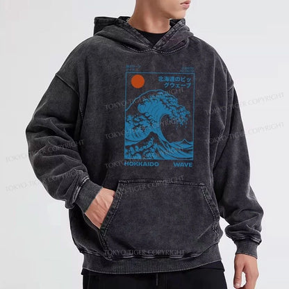 Tokyo-Tiger Hokkaido Wave Japan Washed Hoodie