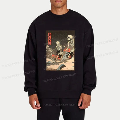 Tokyo-Tiger Japanese Rising Skeletons Sweatshirt