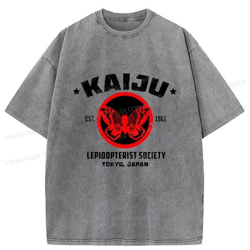 Tokyo-Tiger Japanese Monster Mothra Washed T-Shirt