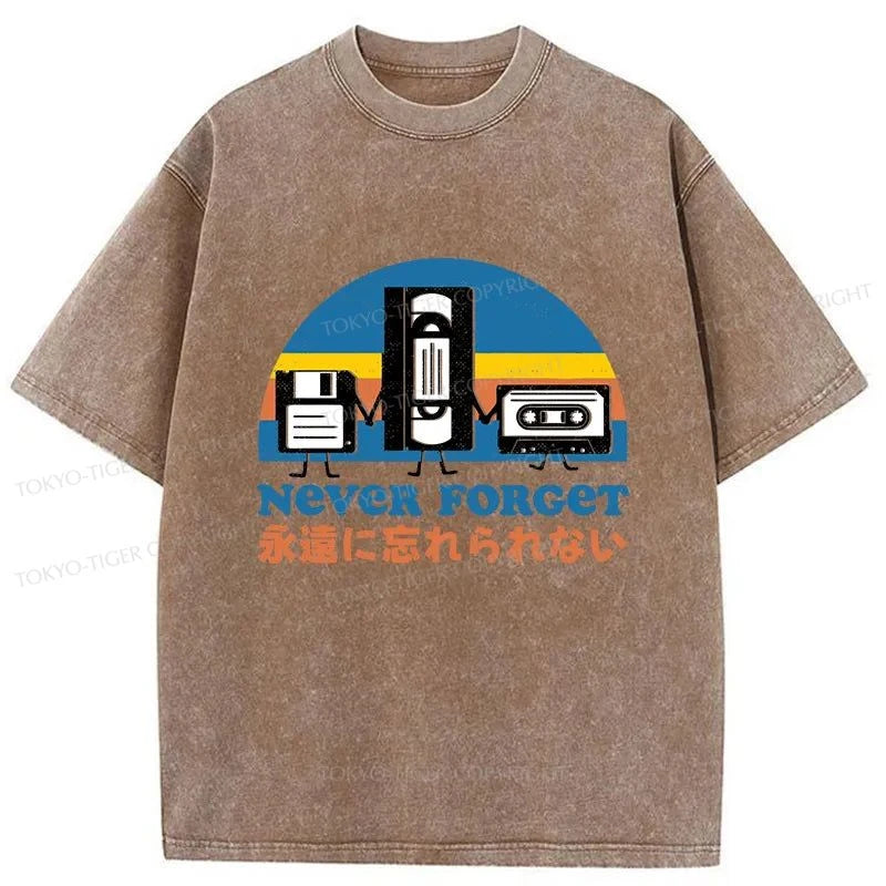 Tokyo-Tiger Never Forget Tape Washed T-Shirt