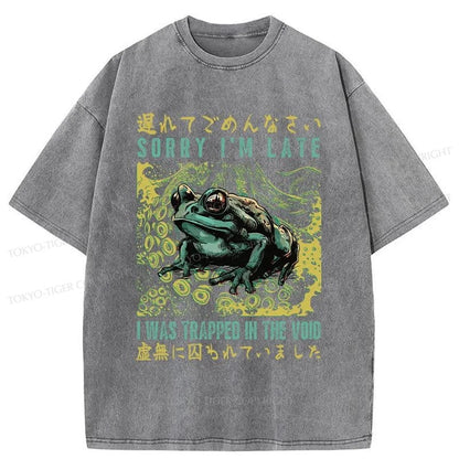 Tokyo-Tiger A Frog Trapped In The Void Washed T-Shirt