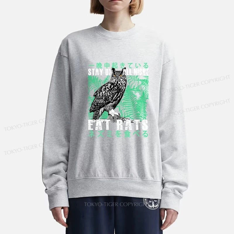 Tokyo-Tiger Owls Prey On Rats At Night Sweatshirt