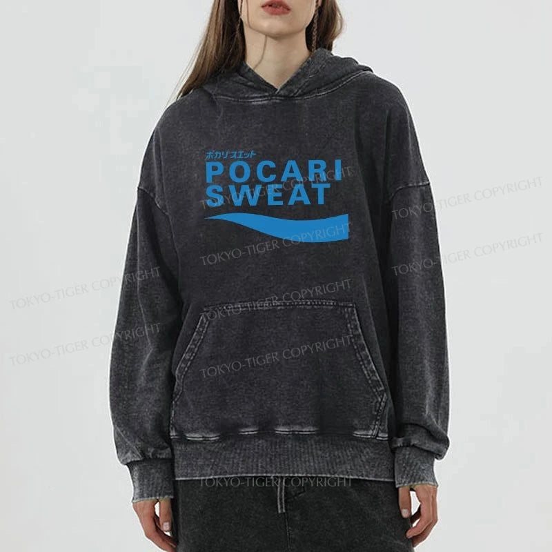 Tokyo-Tiger POCARI SWEAT Blue Washed Hoodie