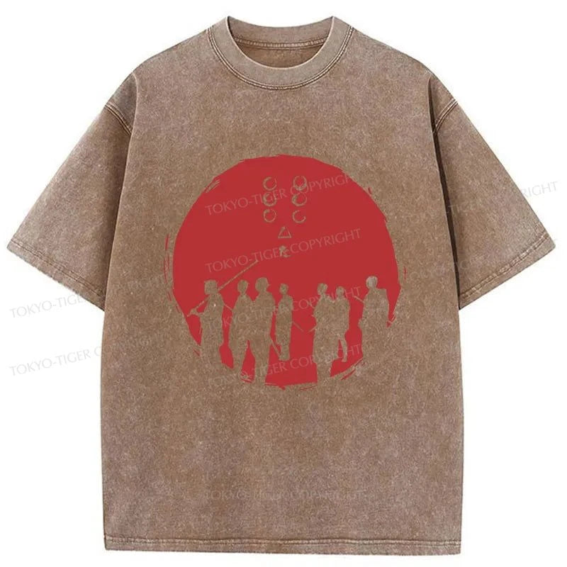 Tokyo-Tiger Seven Samurai Japanese Washed T-Shirt