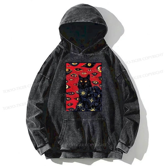 Tokyo-Tiger Mysterious Cat Washed Hoodie