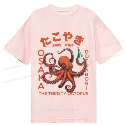 Tokyo-Tiger Octopus Drinks Soju Classic T-Shirt