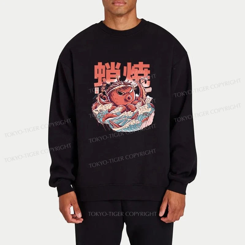 Tokyo-Tiger The Great Wave Takoyaki Japanese Sweatshirt