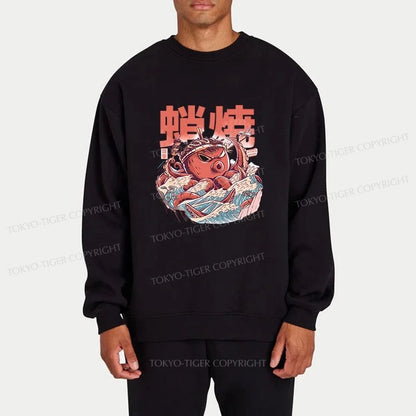 Tokyo-Tiger The Great Wave Takoyaki Japanese Sweatshirt