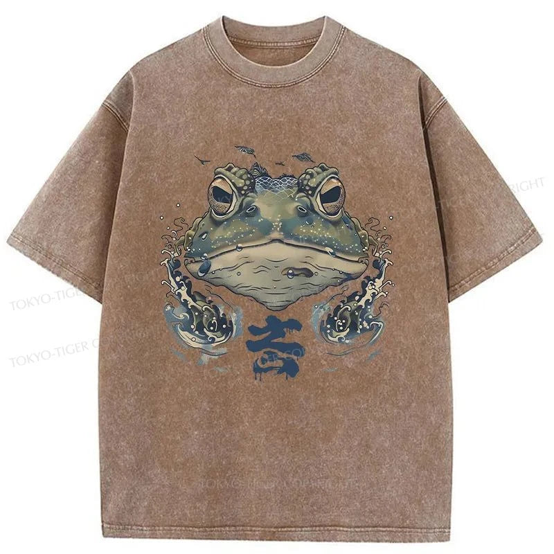 Tokyo-Tiger Scary Frog Japan Washed T-Shirt