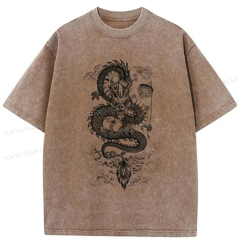 Tokyo-Tiger Terrible Dragon Japan Washed T-Shirt