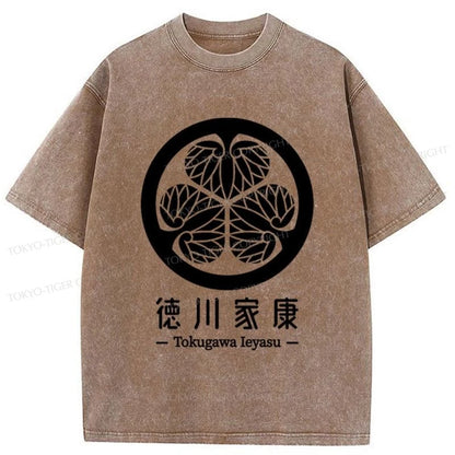 Tokyo-Tiger Tokugawa Ieyasu Kamon Family Washed T-Shirt