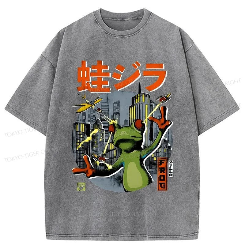 Tokyo-Tiger Frog Monster Japan Washed T-Shirt