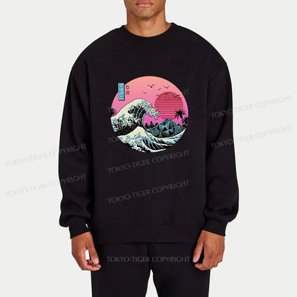 Tokyo-Tiger Japanese The Great Retro Wave Sweatshirt