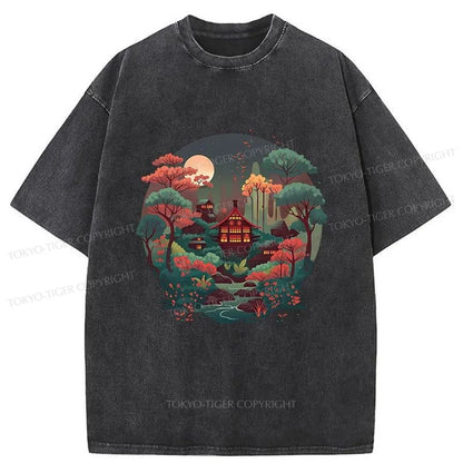 Tokyo-Tiger Japanese Village Washed T-Shirt