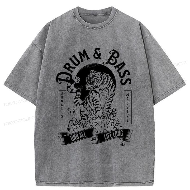 Tokyo-Tiger Drum & Bass Tiger Washed T-Shirt