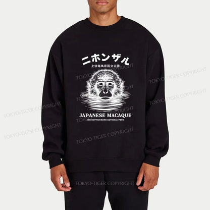 Tokyo-Tiger The Macaque Monkey In The Bath Japanese Sweatshirt