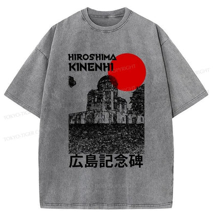 Tokyo-Tiger Hiroshima Memorial Japanese Washed T-Shirt