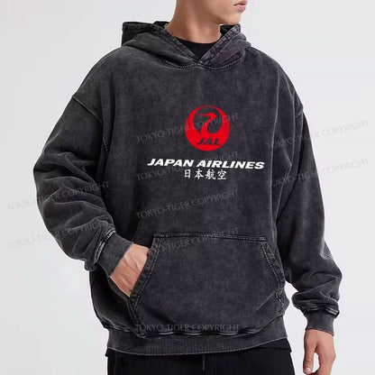 Tokyo-Tiger Japan Airlines Washed Hoodie