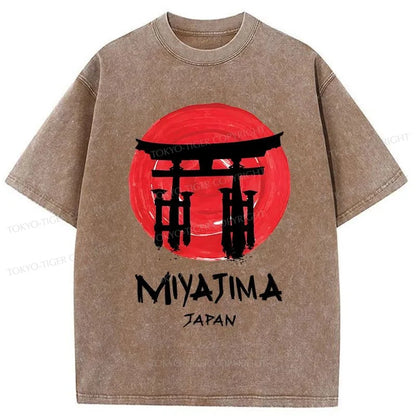 Tokyo-Tiger Miyajima Island Washed T-Shirt