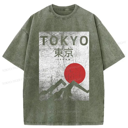 Tokyo-Tiger Tokyo Painting Japan Washed T-Shirt