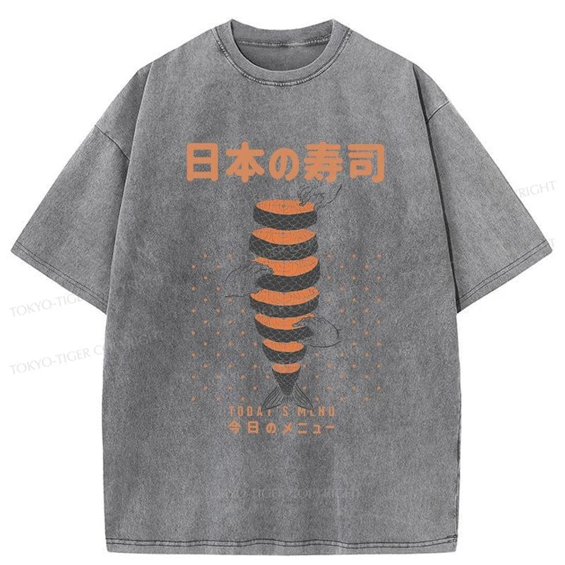 Tokyo-Tiger Today's Menu Washed T-Shirt