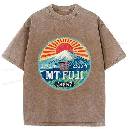 Tokyo-Tiger MT Fuji Japanese Washed T-Shirt