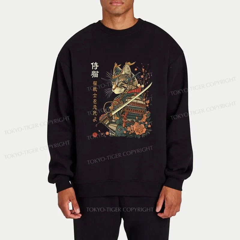 Tokyo-Tiger Cat Samurai Japanese Art Sweatshirt