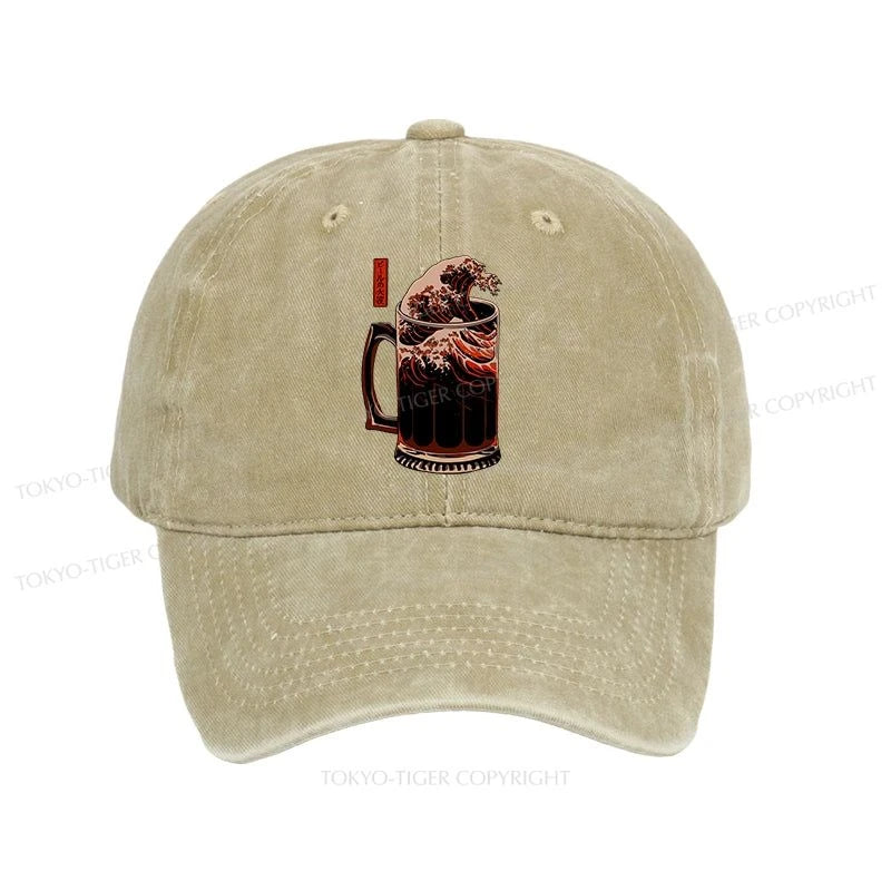 Tokyo-Tiger The Great Wave Of Beer Japanese Washed Cap