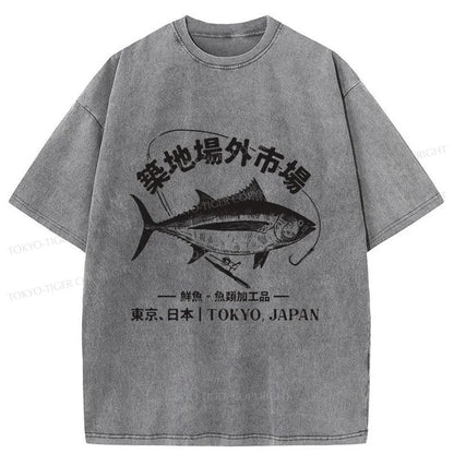 Tokyo-Tiger Tsukiji OTC Market Washed T-Shirt