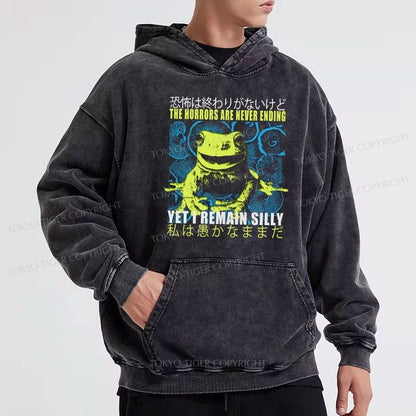 Tokyo-Tiger A Self-Aware Frog Washed Hoodie