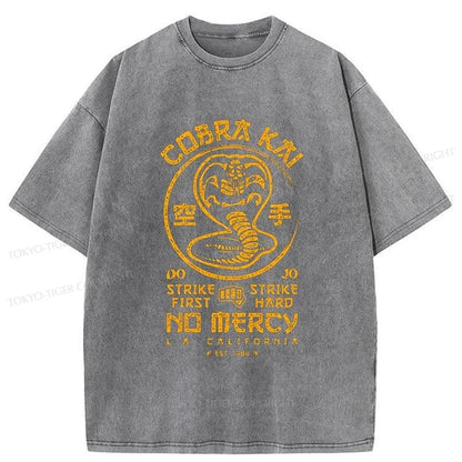 Tokyo-Tiger Karate Dojo Logo Cobra Kai Washed T-Shirt