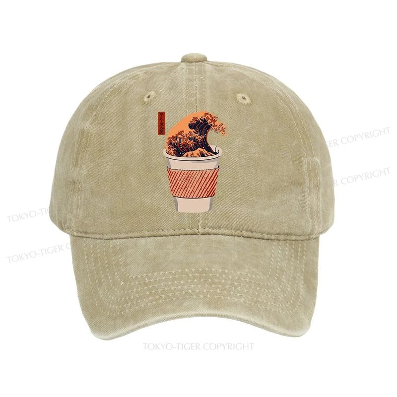 Tokyo-Tiger The Great Wave Coffee Washed Cap