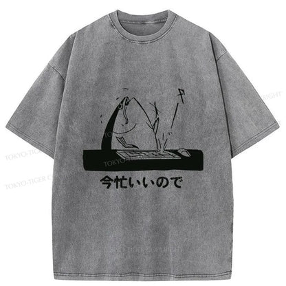 Tokyo-Tiger Busy Fish Japanese Washed T-Shirt