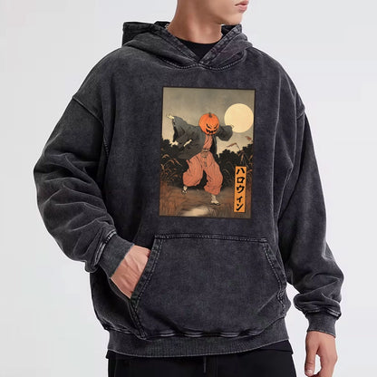 Tokyo-Tiger Japanese Pumpkin Monster Washed Hoodie