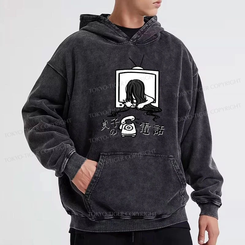 Tokyo-Tiger The Ring Sadako Washed Hoodie