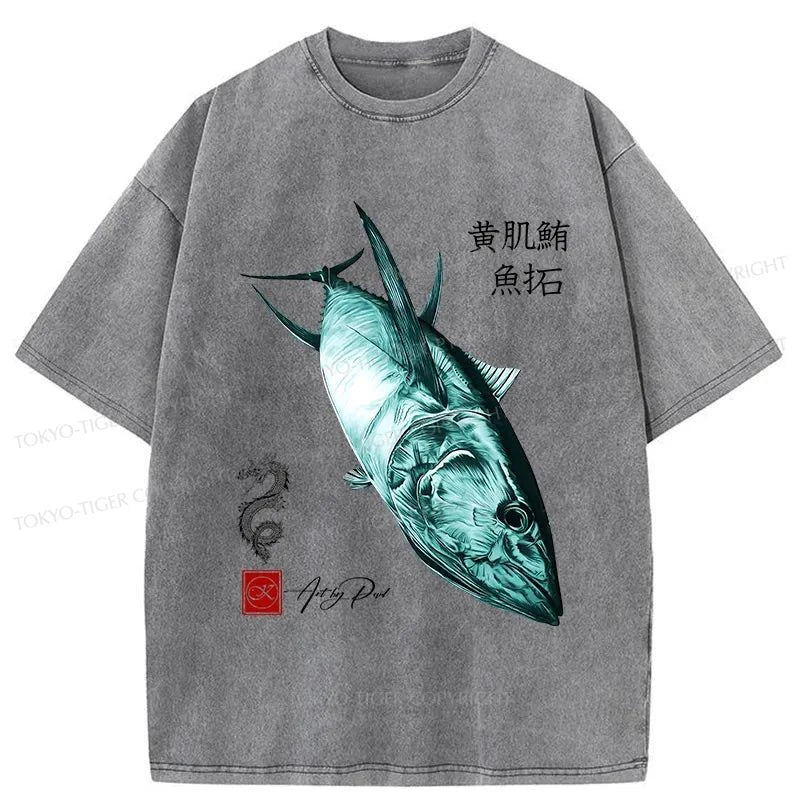 Tokyo-Tiger Tuna Japanese Washed T-Shirt