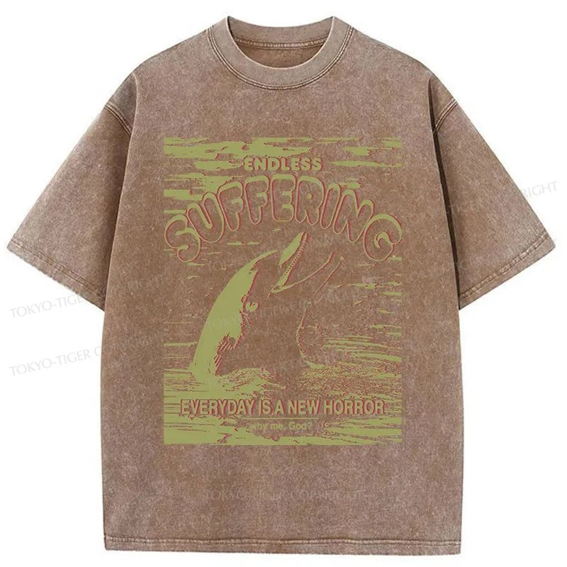 Tokyo-Tiger Frightened Dolphin Washed T-Shirt