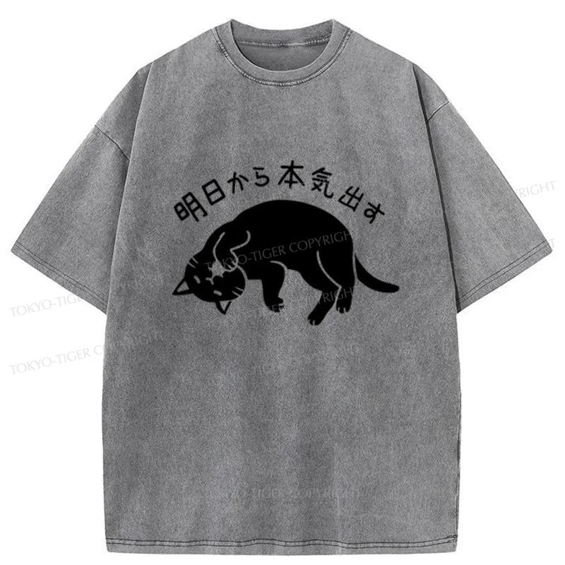 Tokyo-Tiger Start For Real Tomorrow Washed T-Shirt