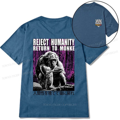 Tokyo-Tiger Reject Humanity Return To Monkey Japan Front Back Classic T-Shirt