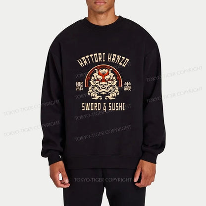 Tokyo-Tiger Hattori Hanzo Sword And Sushi Japanese Sweatshirt