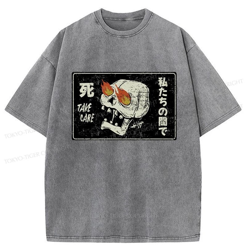 Tokyo-Tiger Take Care Japanese Washed T-Shirt