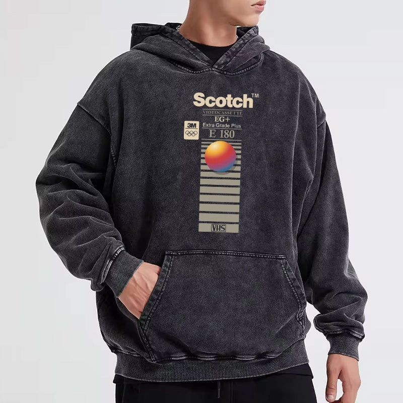 Tokyo-Tiger VHS Scotch E180 Washed Hoodie